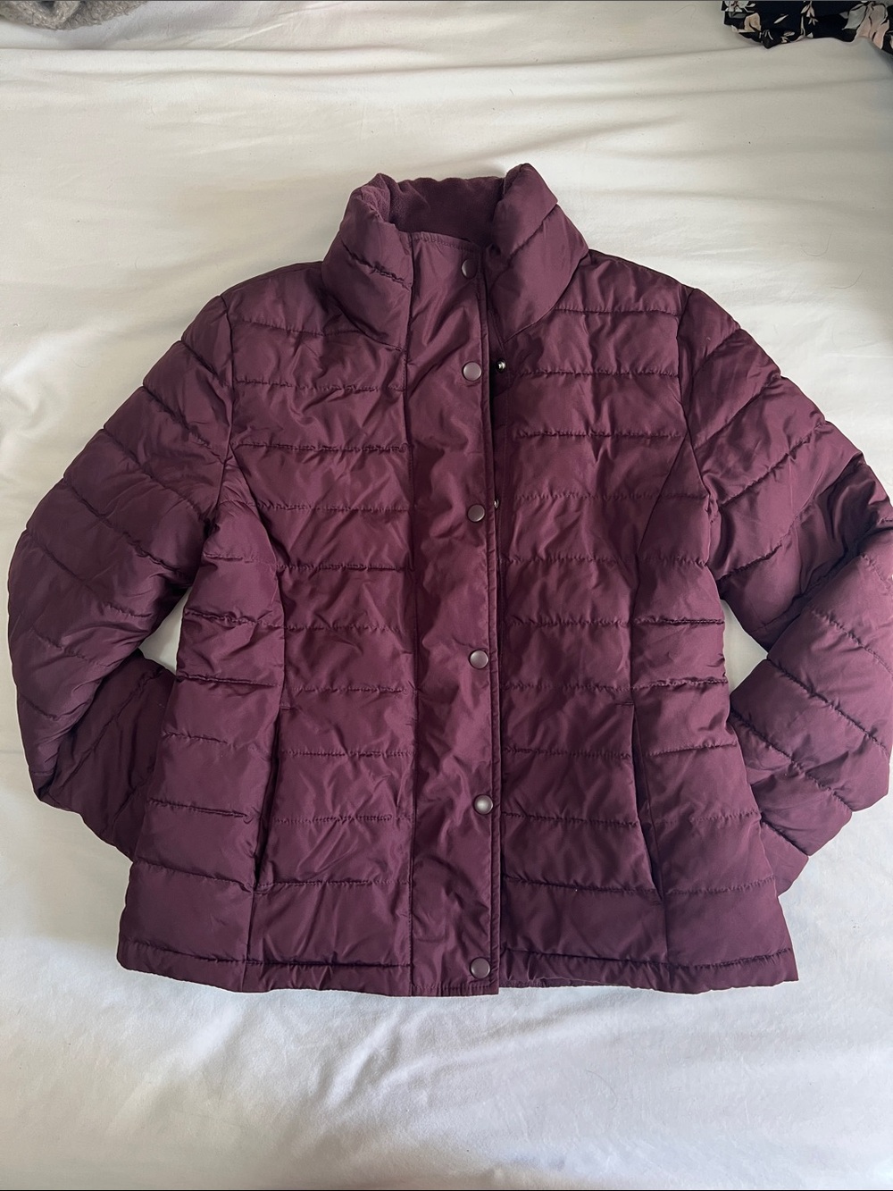 GAP Quilted Puffer Jacket - Plum